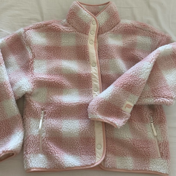 Fabletics Pink Tahoe Teddy Jacket Small NWT - Picture 6 of 7